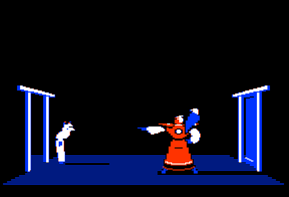 Karateka-1984-Apple-II-Akuma-Sends-Guard.gif