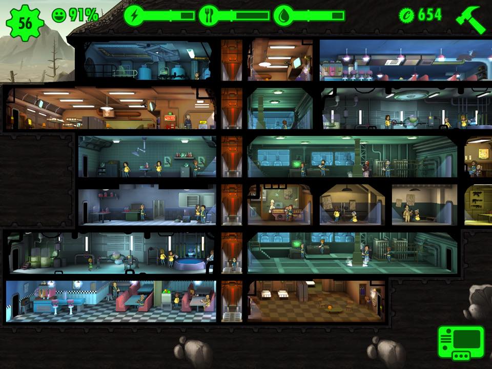 fallout shelter room sizes