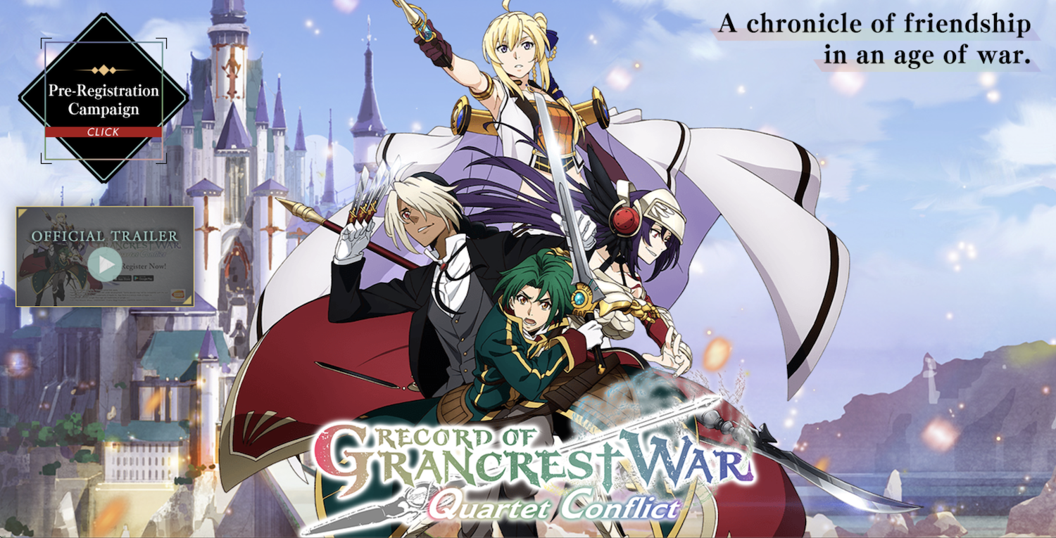 Record of Grancrest War: Quartet Conflict Gameplay Android / iOS (by BANDAI  NAMCO) 